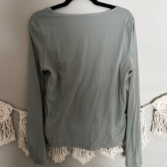 Danskin Sage Green Long Sleeve Workout Top - Picture 4 of 4